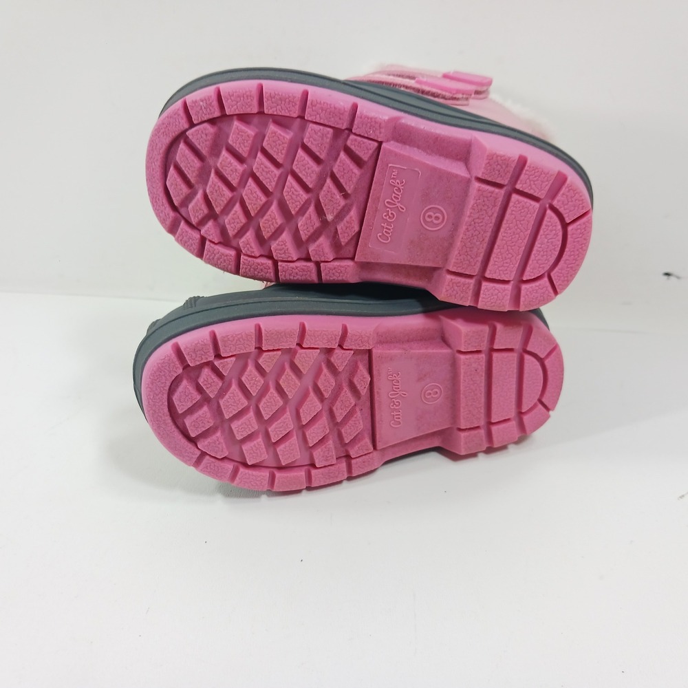 Cat & Jack Toddler Denver Pink Grey Waterproof Winter Snow Boots Size 8 NWT - Picture 5 of 8